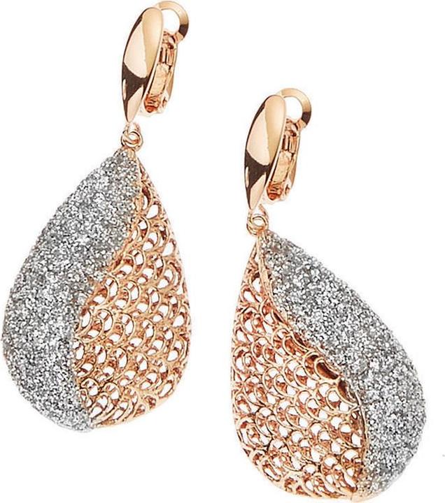 Ottaviani Bronze earrings with silver glitter