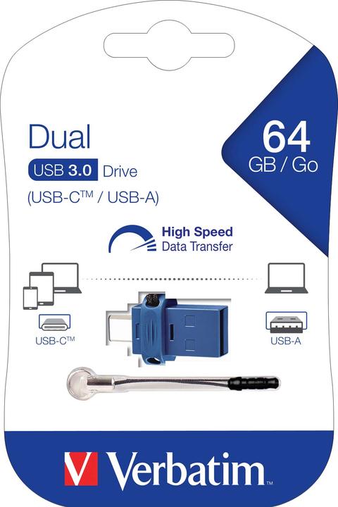 Immagine prodotto Verbatim Negozio n Go (64 GB, USB-A, USB-C, USB 3.0)