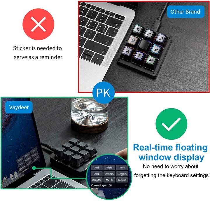 Produktbild Vaydeer Einhand Makro Mechaniktastatur