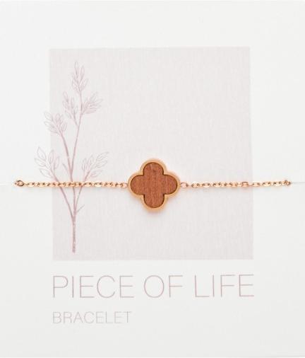 Image du produit HCA Armband Piece of Life - rosévergoldet - Kleeblatt (17 cm, Acier inoxydable)
