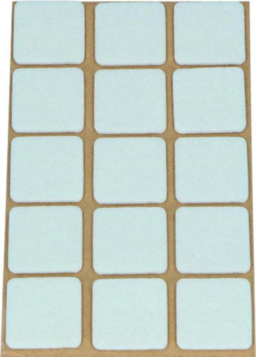 Produktbild OK-Line Filzgleiter quadratisch, selbstklebend (Filzgleiter, 15 Stück)
