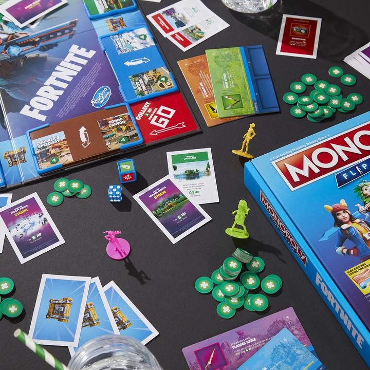 Immagine prodotto Hasbro Gaming Monopoly Flip Edition: Fortnite - gioco da tavolo dai 13 anni in su, Monopoly ispirato al videogioco