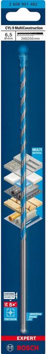 Image du produit Bosch Professional Zubehör Foret EXPERT CYL-9 MultiConstruction, 6,5 x 200 x 250 mm (6.5 millimètres)