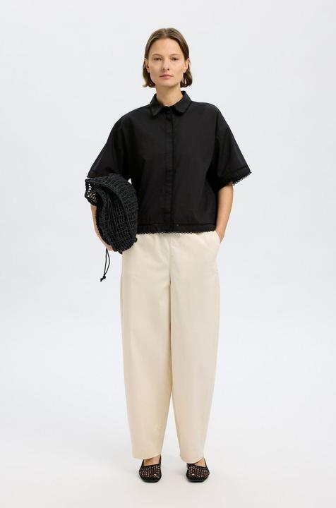 Image du produit Selected Femme Cropped Kurzarmhemd (38)