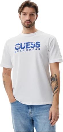 Guess Herren T-Shirt Logo Tee Weiss