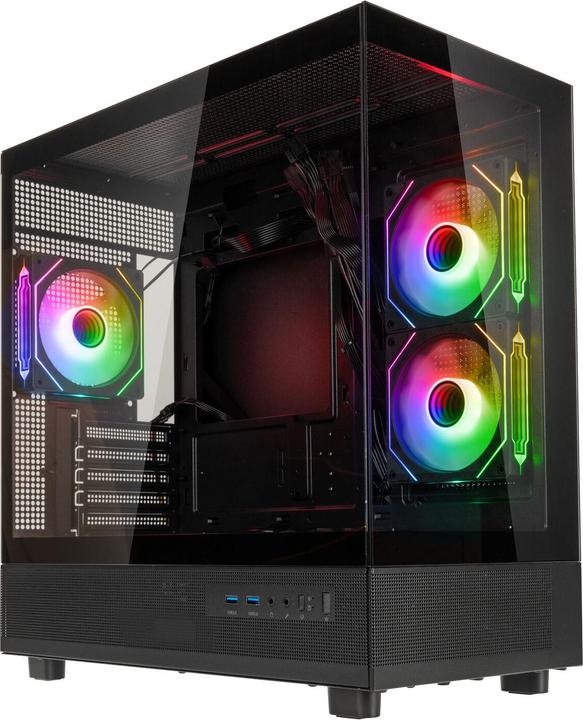 Actual product image GSI SmartAssembly ARGB Glass Micro-ATX Case - 650W Bronze (mATX)