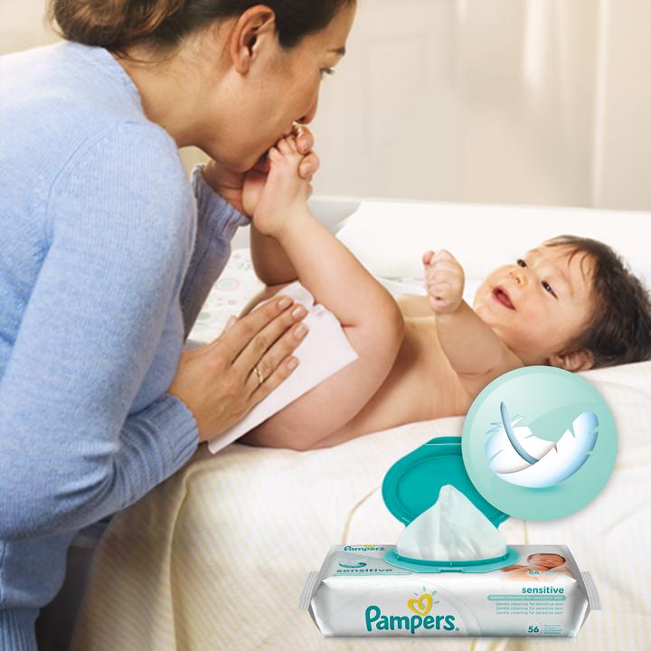 Actual product image Pampers Sensitive (56 Piece)