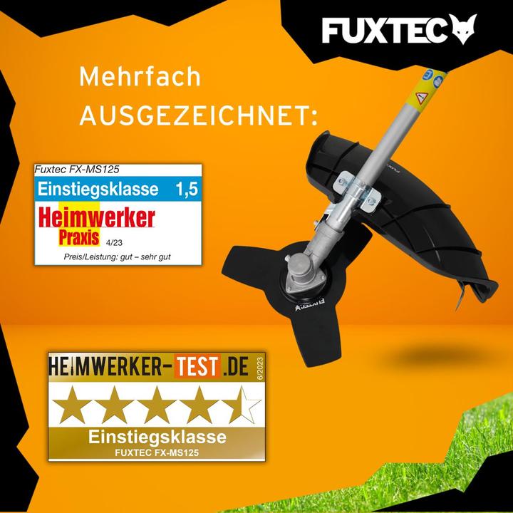 Image du produit Fuxtec FX-MS125 Débroussailleuse 2 temps (Fils coupe-herbe, Lame de coupe en métal)