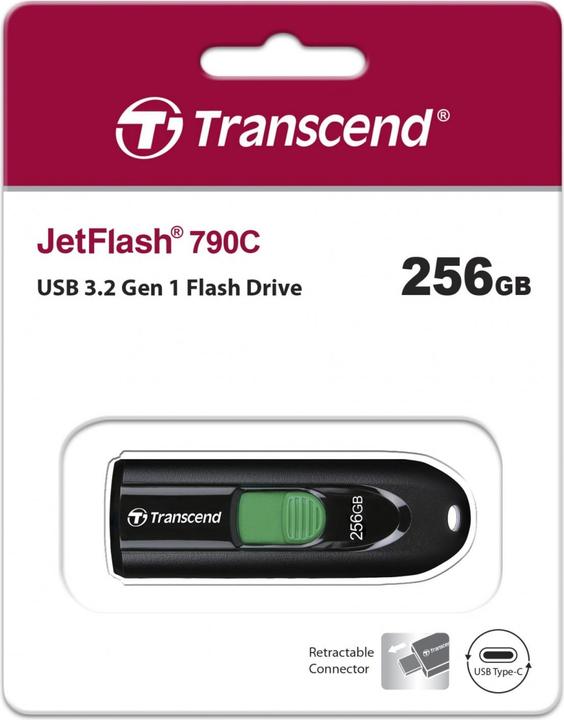 Image du produit Transcend JetFlash 790C (256 Go, USB-C, USB 3.1)