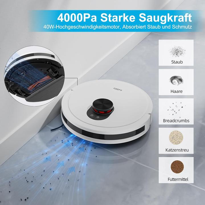 Productafbeelding Xiaomi Schoonmaakrobot met Roidmi EVE CC Station (wit) (Stofzuigrobot)