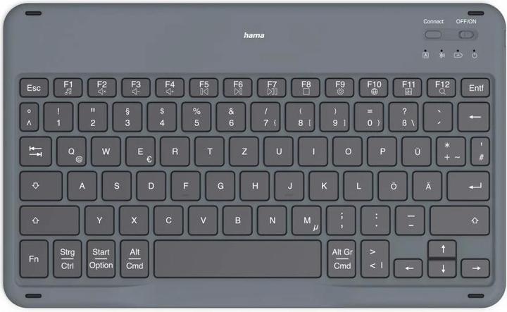 Produktbild Hama Bluetooth®-Tastatur Travel 500 für Tablets 7-11, Case, Schw., QWERTZ DE (00125137) (DE)