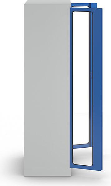 Produktbild MBA-System Geräte- und Putzmittelschrank STANDARD, mit Sichtfenstertüren, l.grau/blau (37 cm, 112 cm)