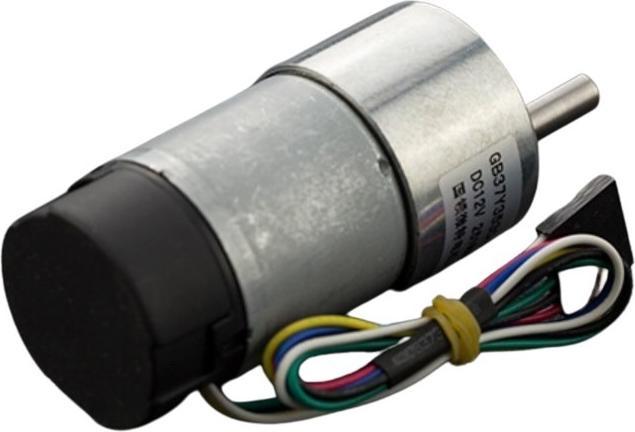 Actual product image DFRobot 12V 251RPM 18Kg*cm DC Gear Motor with Encoder