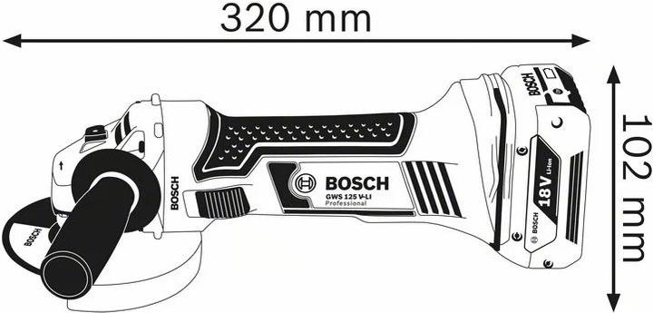 Image du produit Bosch Professional Gws 18-125 V-Li (125 mm)