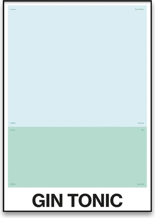 Produktbild Plakativ GIN TONIC Poster A1 (59.5 x 84 cm)