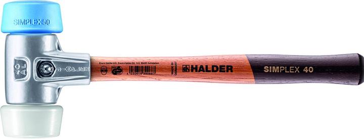 Actual product image Halder Soft faced hammer 430 50mm TPE soft/superplastic AL housing simplex (430 g)