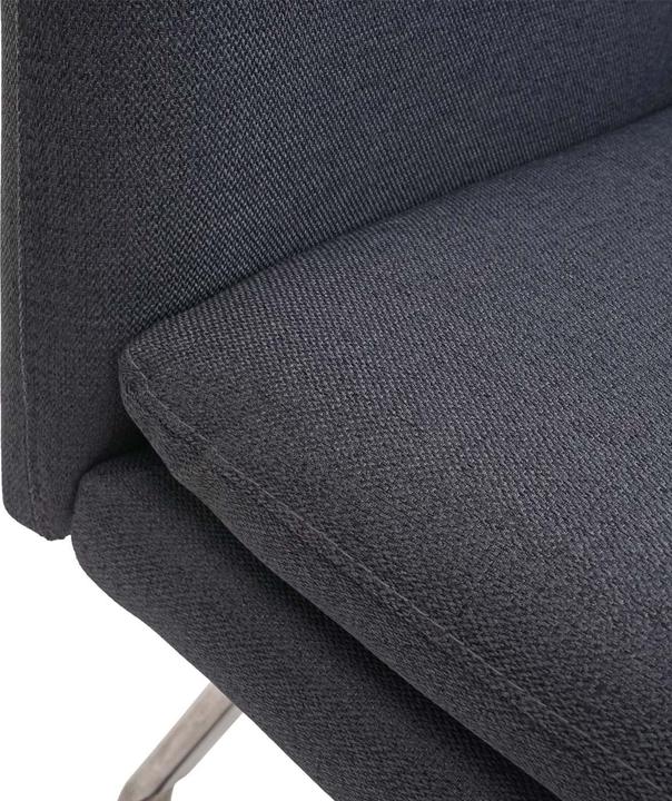 Immagine prodotto Swisshandel24 Panca, Panca per sala da pranzo Panca imbottita, schienale in tessuto/tessuto Acciaio inox (160 cm)