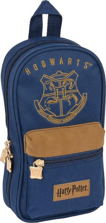 Rucksack mit Federtaschen Magical Braun Marineblau (12 x 23 x 5 cm) (33 Stücke)