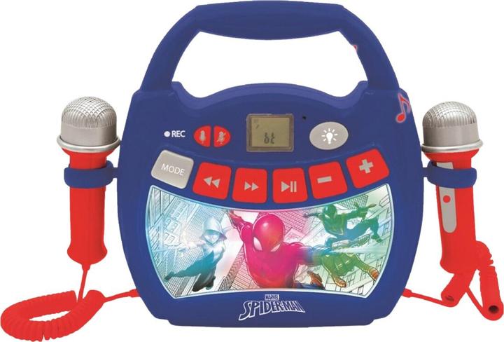 Produktbild Lexibook MP320SPZ Spider-Man-Tragbarer digitaler Karaoke-Player für Kinder-Mikrofone, Lichteffekte