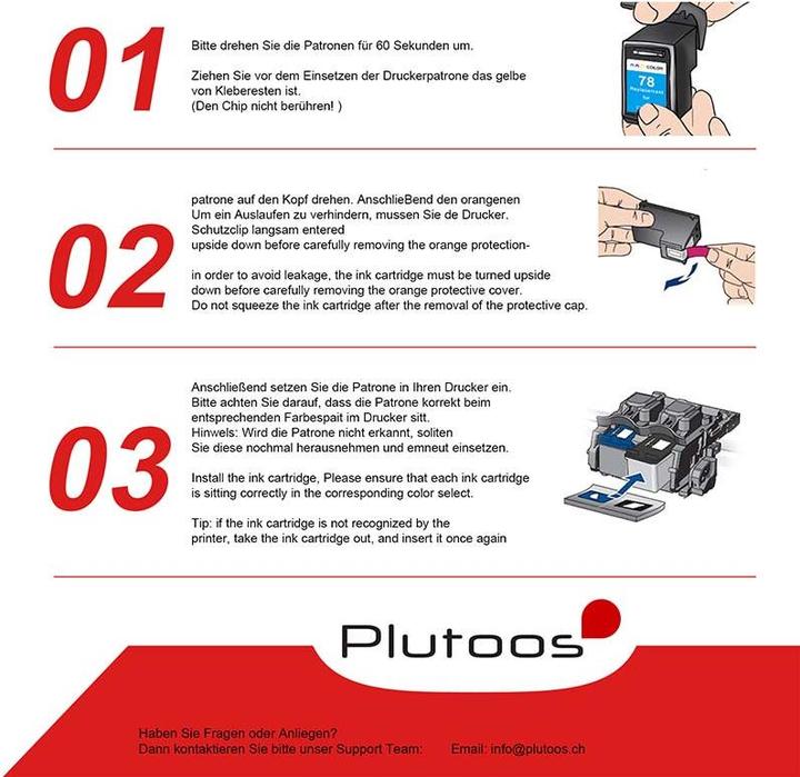Image du produit Plutoos HP 45XL HP 78XL Cartouches XXL compatibles, jeu de 2 BK+CL (CF, CL)