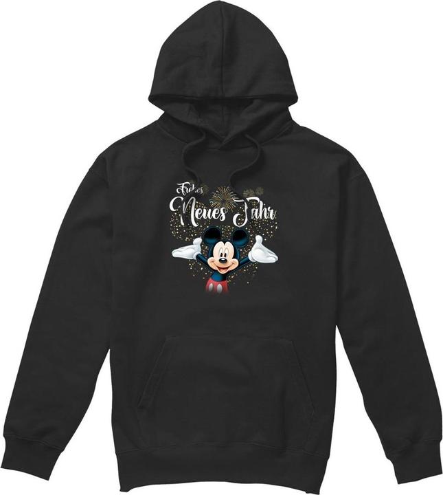 Actual product image Disney Mens German Mickey Mouse Fireworks New Year Hoodie (S)