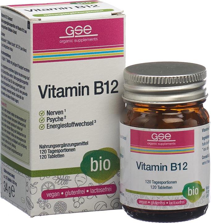 Image du produit GSE Vitamine B12 Compact bio cpr (120 pièce(s), Cachets, 123 g)