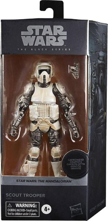 Actual product image Hasbro Star Wars The Mandalorian Black Series Carbonised Action Figure 2021 Scout Trooper