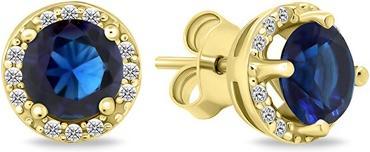 Produktbild Brilio Silver - Sparkling gold-plated earrings with zircons EA601YB