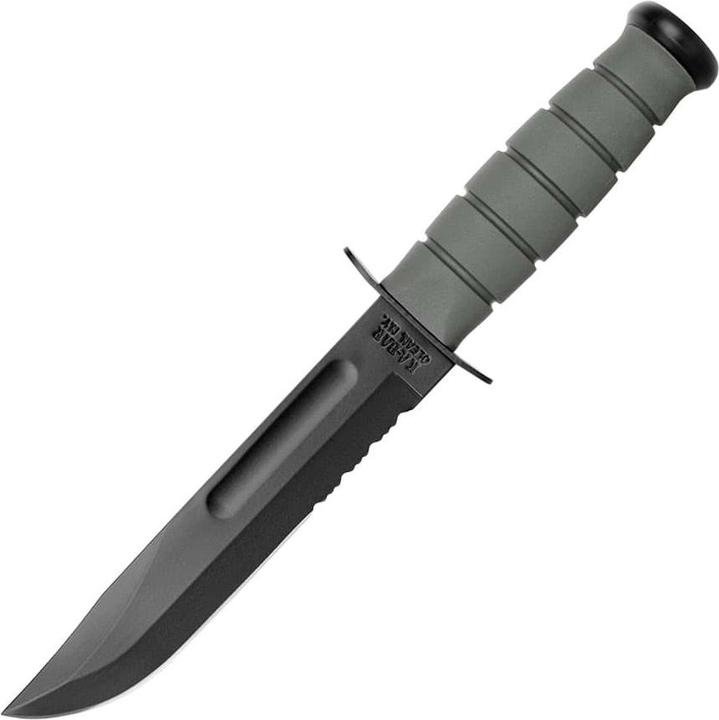 Ka-bar 5012 Foliage Green Utility Knife, Serrated GFN Sheath (17.80 cm)