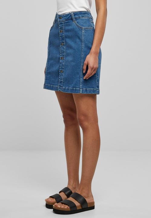 Produktbild Urban Classics Ladies Organic Stretch Button Denim Skirt - 69955 (26)