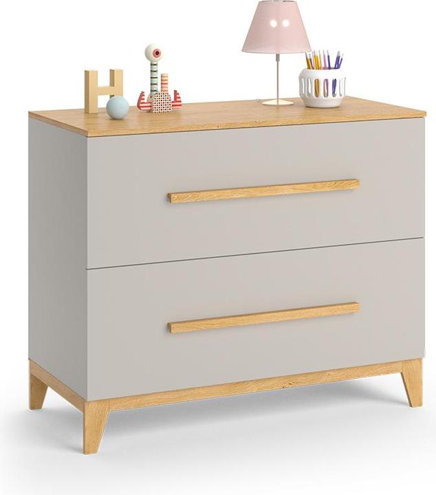 Actual product image VitaliSpa Wickelkommode Malia, Cashmere-Eiche, 108 x 98 cm mit 2 Schubladen
