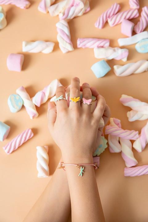 Immagine prodotto Global Affairs Bracciale per bambini, farfalle (Lega di zinco con smalto)