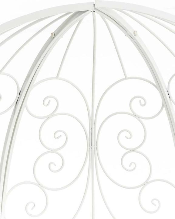 Image du produit Swisshandel24 Demi-pavillon Rosie avec banquette, blanc (58 cm, 120 cm)