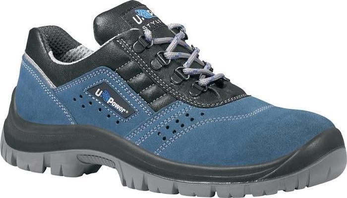 U-Power Sicherheitsschuh Boss Grösse 43 blau/schwarz S1P SRC EN ISO 20345 Veloursleder (S1P, 43)