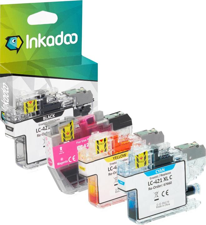 Produktbild Inkadoo Kompatibel zu Brother LC-421 XL (M, C, BK, Y)