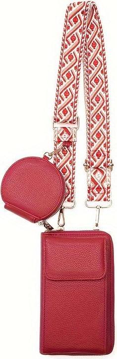 Only-Bags.Store 2-in-1 Crossbody Umhängetasche mit Münzfach, trendige Handytasche im Casual-Stil, einfache