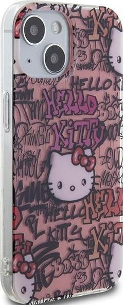 Produktbild Hello Kitty HKHCP15SHDGPTP iPhone 15 6.1" różowy/pink hardcase IML Tags Graffiti (Apple iPhone 15)