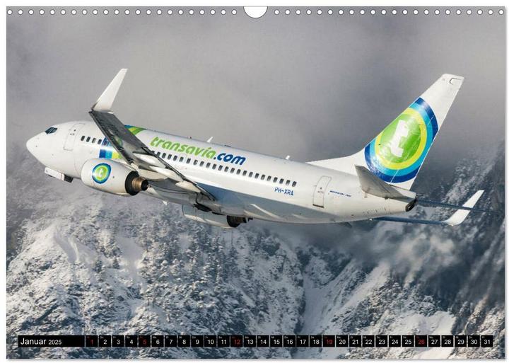 Actual product image :aeroplane calendar (wall calendar (A3, German)