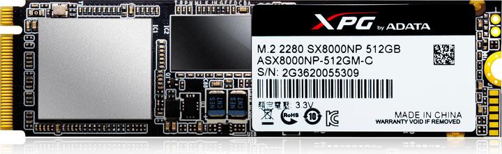 Actual product image Adata Flash SX8000 (512 GB, M.2)