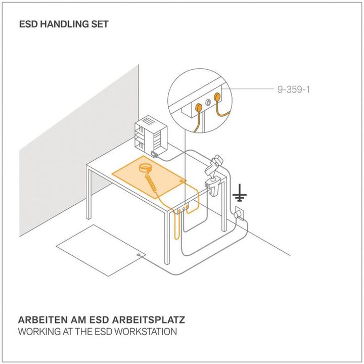 Actual product image Bernstein ESD Table Mat Set Black (Static protection)