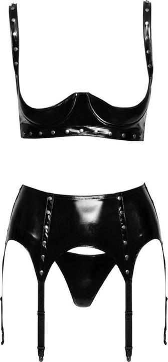 Actual product image Black Level Vinyl Shelf Bra Set M (M)