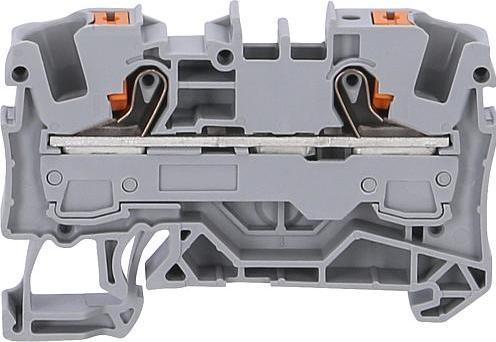 Actual product image Wago 2-wire feed-through terminal block with push-button 6 mm² grey 2206-1201