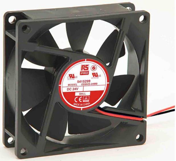 Produktbild Rs Pro Lüfter 80x80x25mm 24VDC 2,4W 56,1m³/h (80 mm)