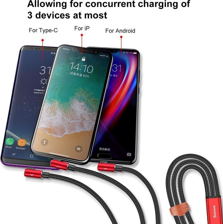 Immagine prodotto Baseus MVP 3-in-1 Gioco mobile via cavo (1.20 m, USB 2.0)