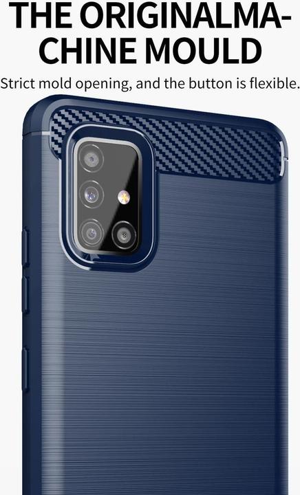 Image du produit Cadorabo TPU Ultra Slim carbon edelstahl Combi Cover (Samsung Galaxy A51 5G)
