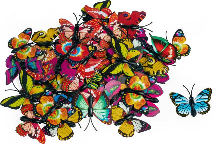 Immagine prodotto VBS Pezzi sparsi XXL "Butterfly", piccoli, 50 pezzi, colori assortiti, circa 4,5 cm