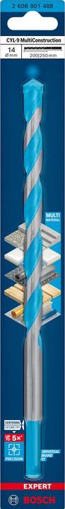 Immagine prodotto Bosch Professional Zubehör Trapano multi-costruzione EXPERT CYL-9, 14 x 150 x 200 mm (14 millimetri)