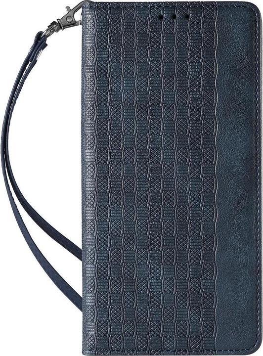 Actual product image Hurtel Magnet Strap Case Case for iPhone 14 Pro Max Flip Wallet Mini Lanyard Stand Blue (Apple iPhone 14 Pro Max)