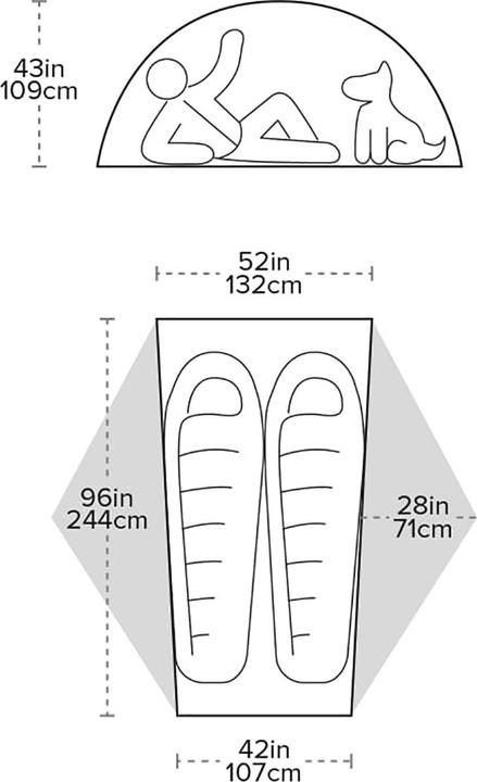 Immagine prodotto Big Agnes Sperone in rame HV UL 2 lungo (Tenda a cupola, 1.47 kg, 2 persone)