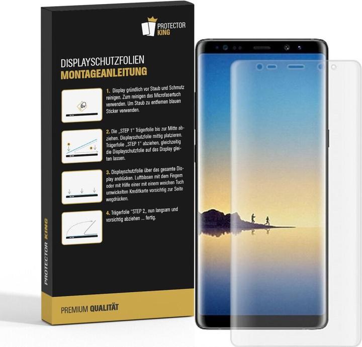Produktbild Protectorking 1x Panzerfolie Anti-Shock Full Cover HD Klar (1 Stück, Samsung Galaxy Note 8)